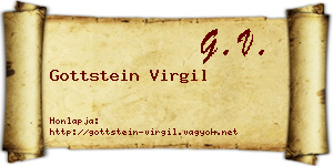 Gottstein Virgil névjegykártya
